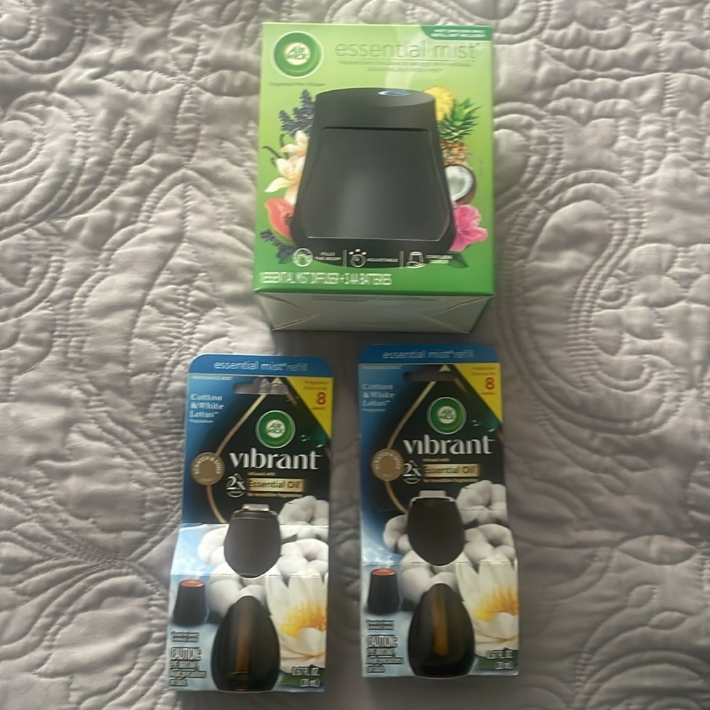 New Air Wick Essential Mist Diffuser + 2 mist refill Bundle Set - Picture 4 of 12